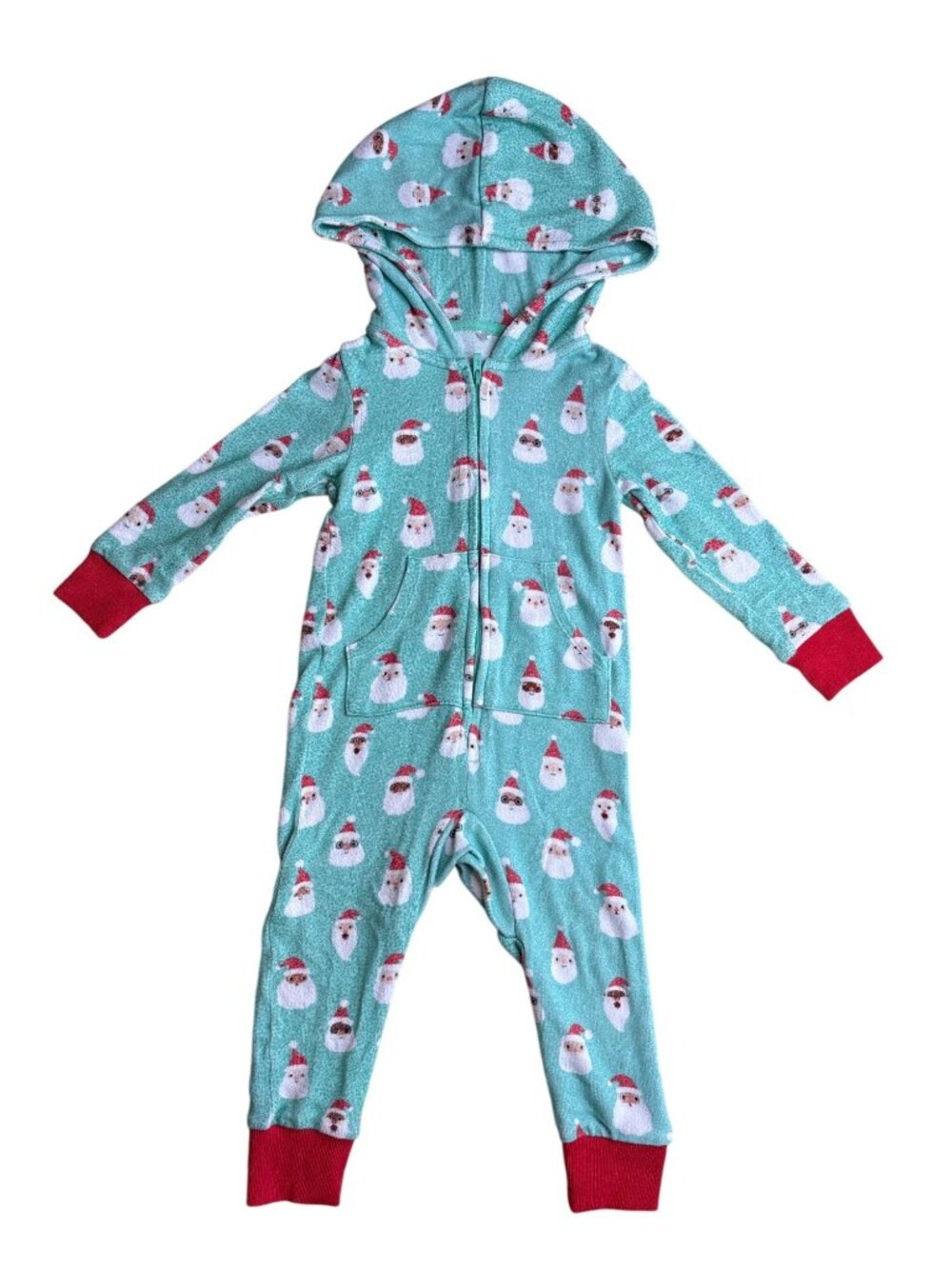 2T Posh Peanut Pacci Hooded Playsuit in Santa Medley #1
